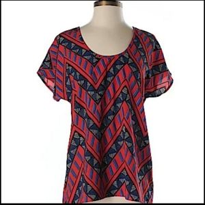Shrinking Violet Tribal Print Top
